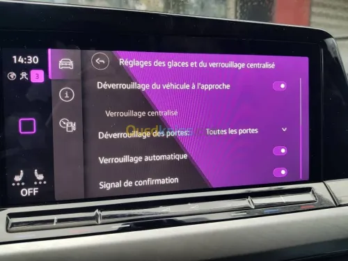 Activation des options cachées Golf 8