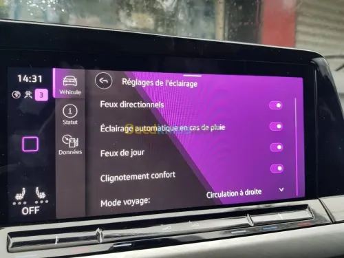 Activation des options cachées Golf 8