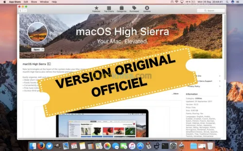 macOS High Sierra Bootable clé USB 