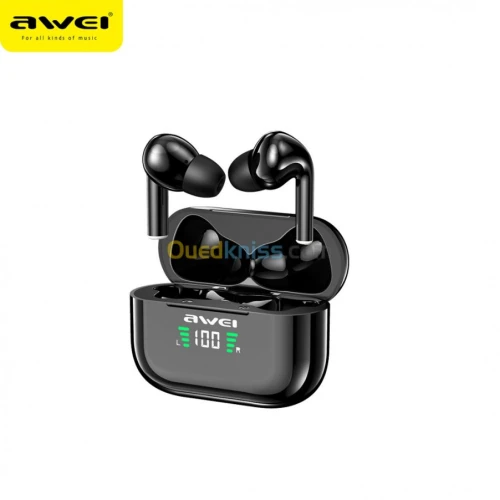 Ecouteur Earbuds sans-fil bluetooth 5.0 AWEI TWS T29P Étanche IPX6 Sport Avec Ecran Led