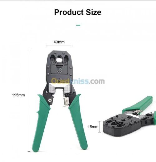 Pince à sertir réseau LAN Cable RJ45 RJ12 RJ11 8P6P4P avec dénudeur