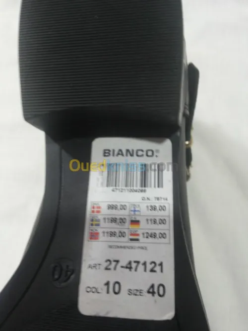 Bianco cuir véritable