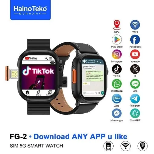 Android Smart Watch / Montre Android Intelligent / ساعة أندرويد ذكية للجيل الخامس 5G مع عشرات تطبيقات الأندرويد