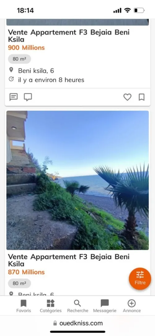 Location vacances Appartement F3 Béjaïa Beni ksila