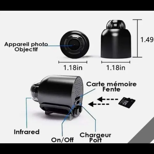Mini Camera de surveillance X5 WIFI 1080HD 
