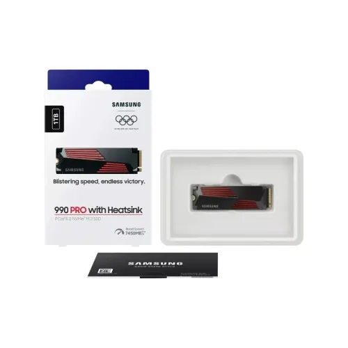 Samsung SSD 990 PRO 1TB PCIE 4.0X4 NVME avec Heatsink -- promotion