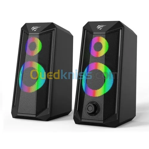 HAUT PARLEUR HAVIT SK202BT ENCEINTES GAMING RGB BLUETOOTH + JACK 3.5mm NOIR