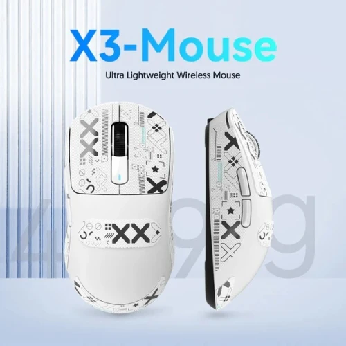 SOURIS GAMING ATTACK SHARK X3 PRO PAW-3395 4K/8K Hz, 59g SUPERLIGHT Wireless/Wired,DPI up to 26000