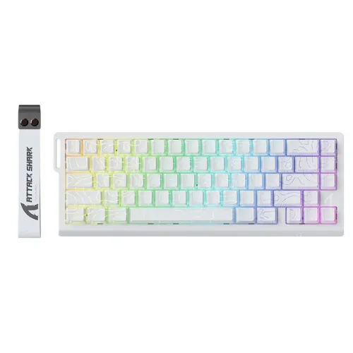 CLAVIER ATTACK SHARK X68 HE 8K MAGNETIC SWITCH WHITE