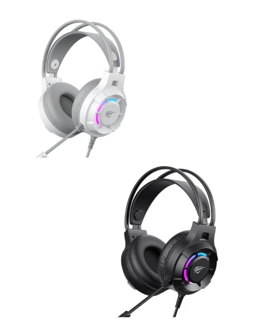 CASQUE HAVIT H2049D 3.5mm RGB BLACK / WHITE