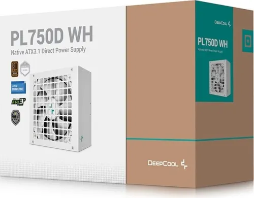 DEEPCOOL PL750D WHITE - Alimentation 750W ATX 80+ Bronze, Full White, Câblage Fixe