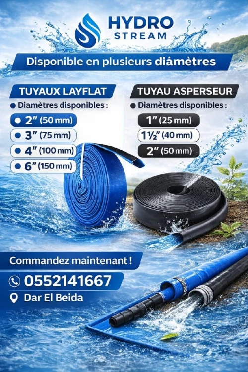 TUYAU LAYFLAT TUYAU ASPERSEUR TUYAU GOUTE À GOUTE INTÉGRÉ