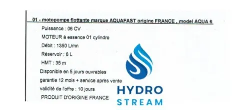 MOTO POMPE EAU _ FLOTTANTE _TRACTABLE _ GROUPE MOTOPOMPE VERTICAL HORIZONTALE IMMERGÉ 