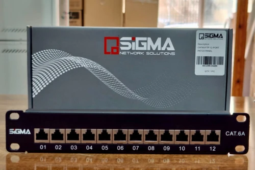 Panneau de Brassage 10" 12 Port_Cat 6 FTP SIGMA