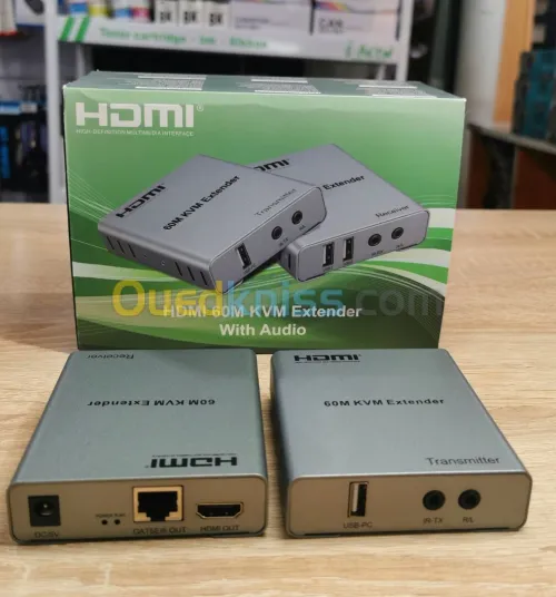 Extender HDMI par RJ45 jusqu'à 60M KVM+Audio+4K  