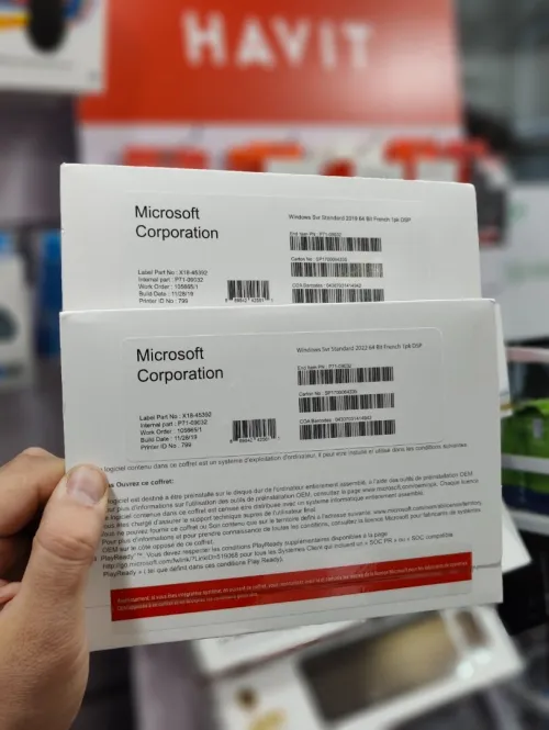 Licence Windows 2019 Serveur STD 64 Bit Boite Coffret