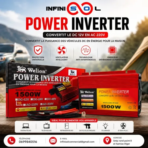 CONVERTISSEUR 12V 220V 1500W