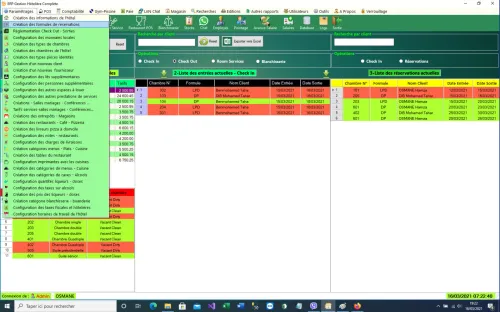 LOGICIEL GESTION HÔTELIÈRE COMPLÈTE  - برنامج لتسيير الفندقي