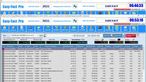 Logiciel EASY-FACT Pro - D10  - برنامج إدارة المخزون و التجارة