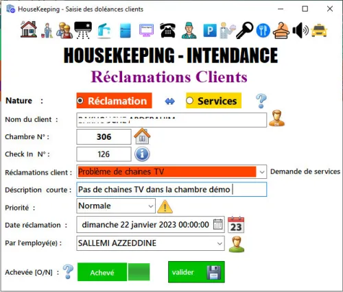 LOGICIEL GESTION HÔTELIÈRE COMPLÈTE  - برنامج لتسيير الفندقي