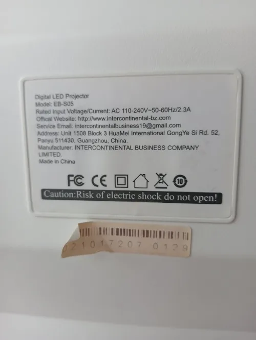 Data show Epson 8500 lumens