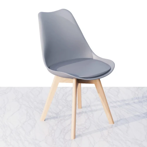 Chaise tulipe en blanc noir gris et Crème