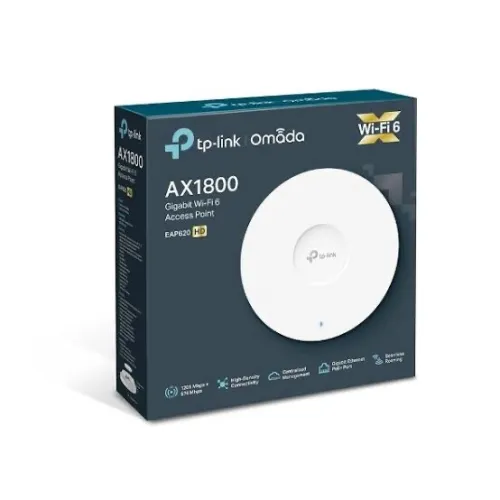 POINT D'ACCÈS TP-LINK OMADA EAP610 PLAFONNIER - WIFI 6 AX1800 - ETHERNET GIGABIT - SUPPORT POE