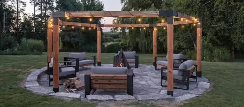 Pergola avec toile 
