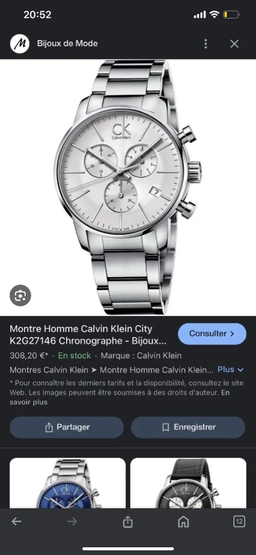 Montre homme calvin klein 