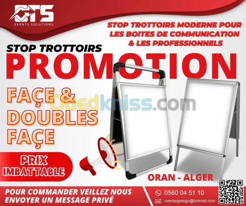 Stop trottoirs moderne pour les boites de Communication  & les professionnels