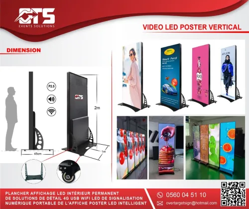 Poster vertical a LED