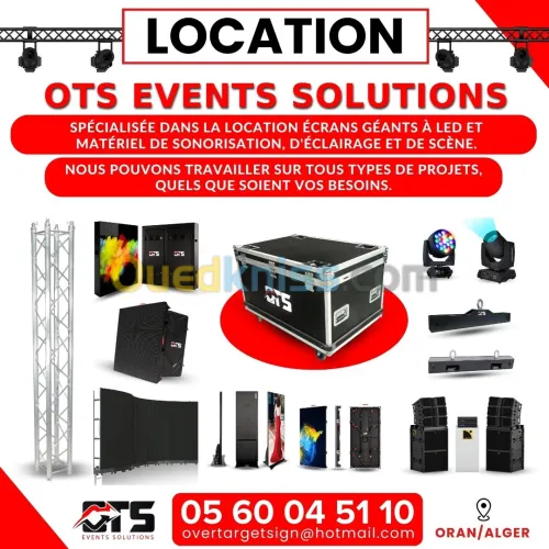  location écrans géants à led et  matériel de sonorisation