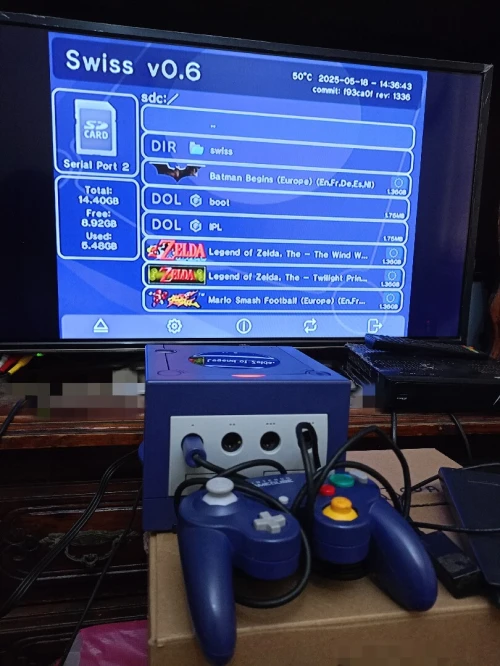 GameCube Installation Puce Xeno+SD2SP2+SWISS BOOT CD