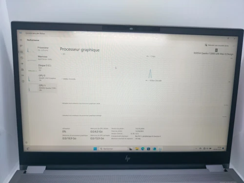 Laptop HP ZBook Fury 15 G7 Mobile Workstation / i7 10750H 2.6 Ghz / RAM 32 Go / SSD 1 Tb / Nvidia