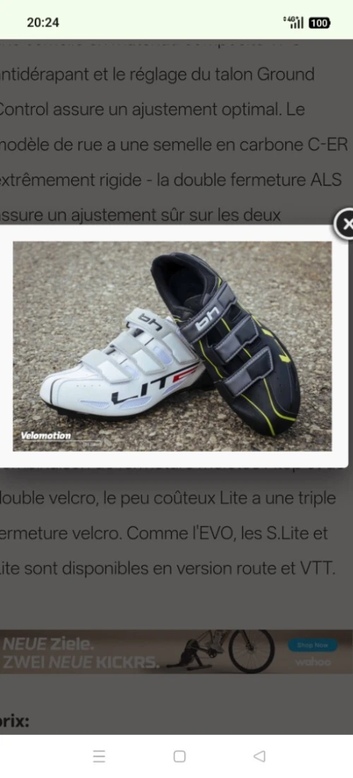Chaussures de cyclisme sur route