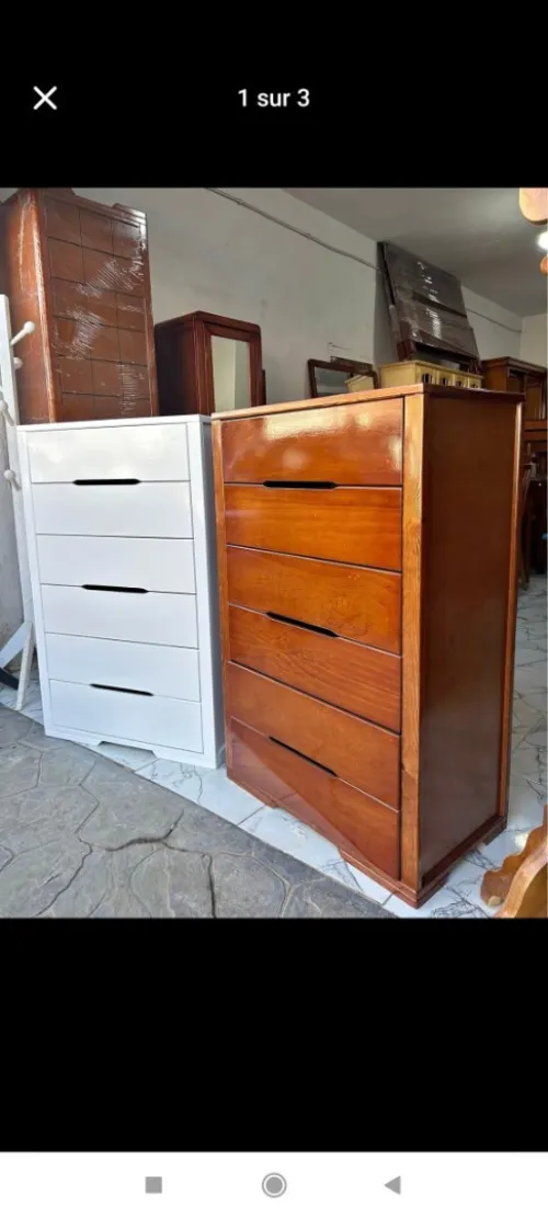 Commode bois rouge