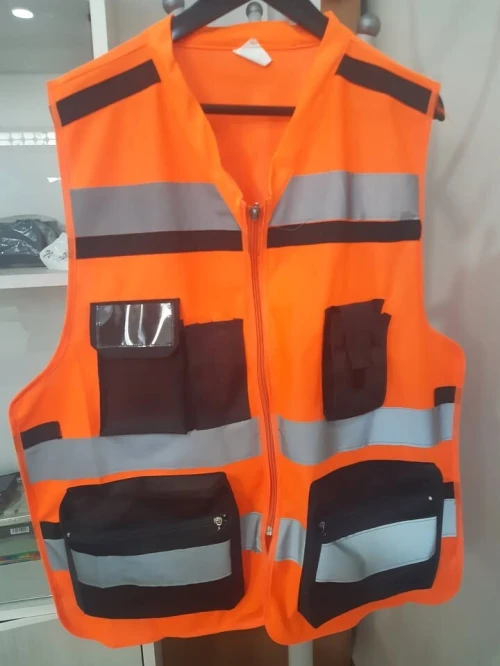 Gilet fluorescent Multi-poches orange/jaune