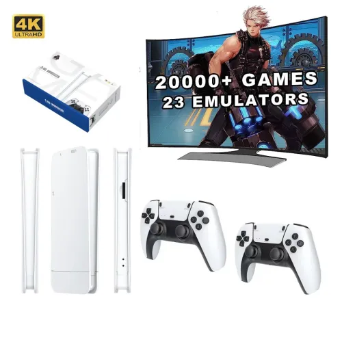 jeu vidéo 4k Rétro +20000 Jeux classiques HD 4K avec 2 manette sans fil