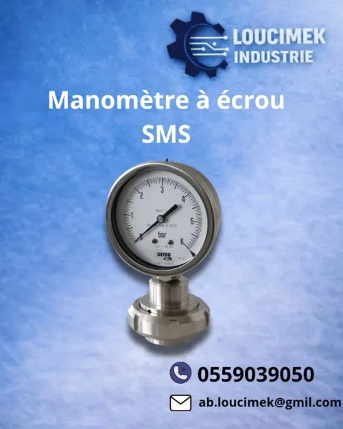 Manomètre à Écrou SMS Inox 316L