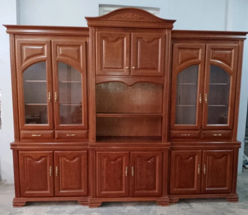 Bibliothèque en bois noble sapelli