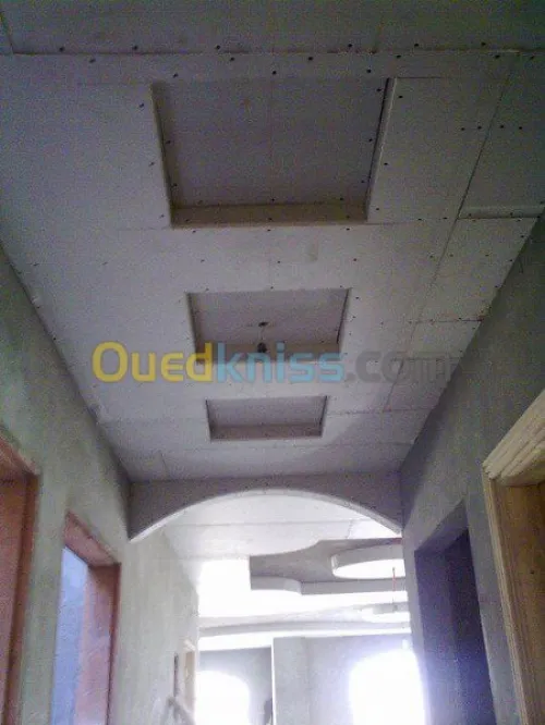 palque en platre et pienture