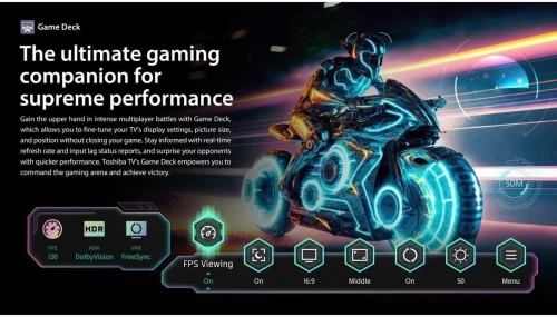 TV TOSHIBA 55" Z670 SMART TV VIDAA GAMING 144HZ QLED