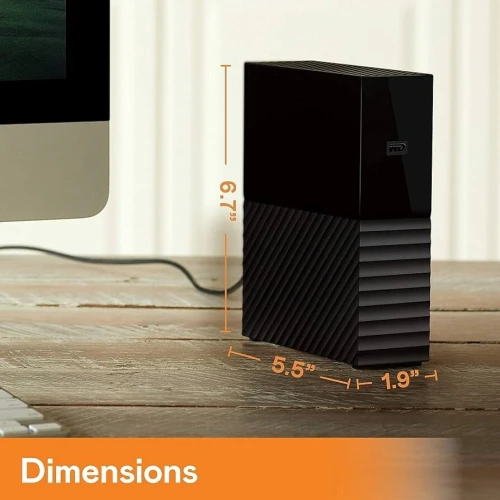 WD MY BOOK 12TB - DISQUE DUR EXTERNE DESKTOP HDD 3.5" - USB 3.0 - BACKUP HAUTE CAPACITÉ