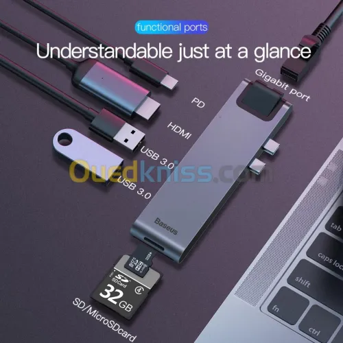 BASEUS HUB THUNDERBOLT C + PRO 7 IN 1