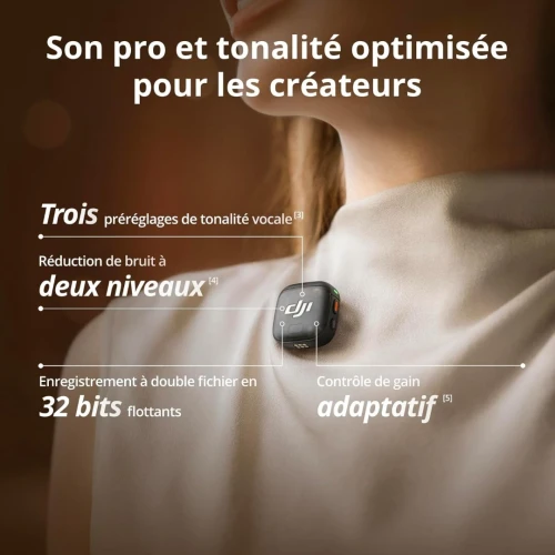 DJI MIC 3 ( 2TX + 1RX + BOITIER DE RECHARGE ) 28H