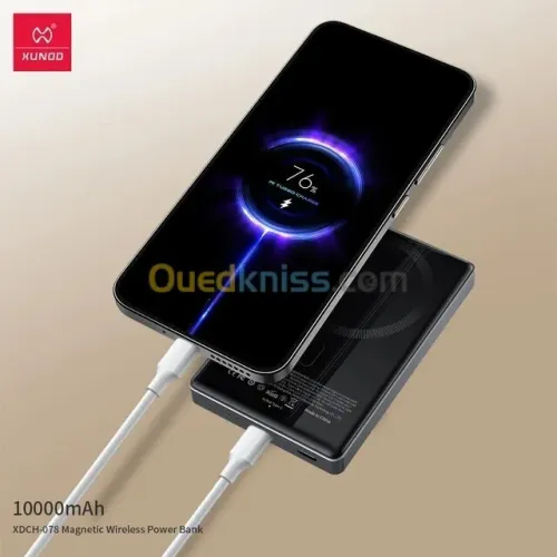 XUNDO POWER BANK 10000MAH/20W - 15W WIRELESS 