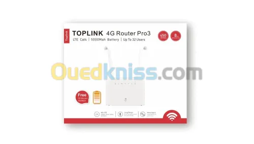 TOPLINK 4G ROUTER PRO 3 BATTERY 5000 mAh-WIFI6 
