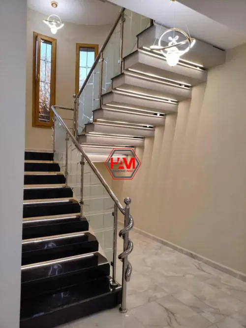 Rampe D'escaliers En Inox/Verre