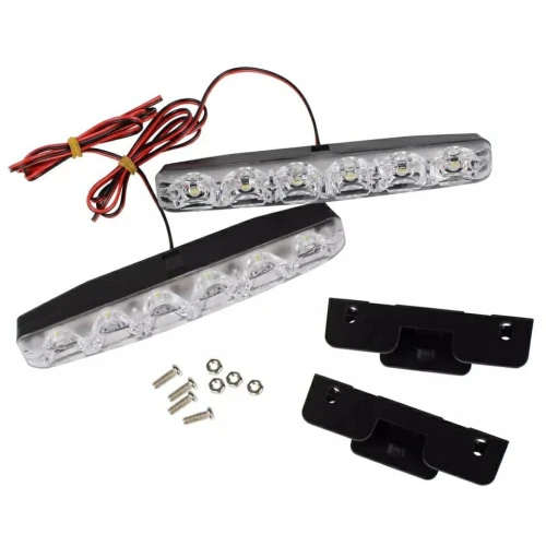Feux de jour universels pour voiture, 2 pièces,10 led, DRL, anti-brouillard, Super lumineux, DC 12V