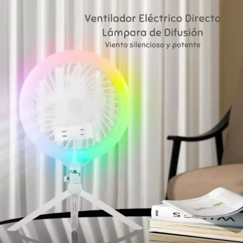 Ring Light RGB avec Ventilateur Intégré  Support Ajustable